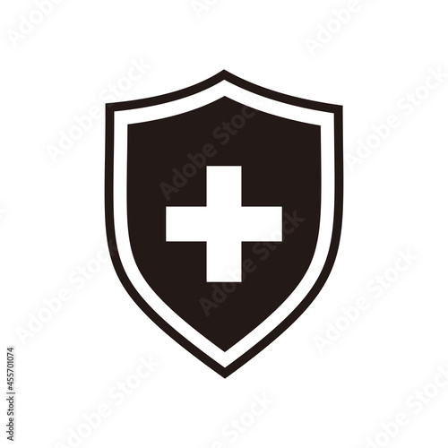 Protection of immunity icon. Shield immune system concept