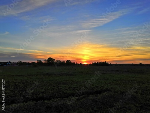 sunset in the field © Christin