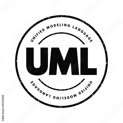 UML - Unified Modeling Language acronym, technology concept background photo