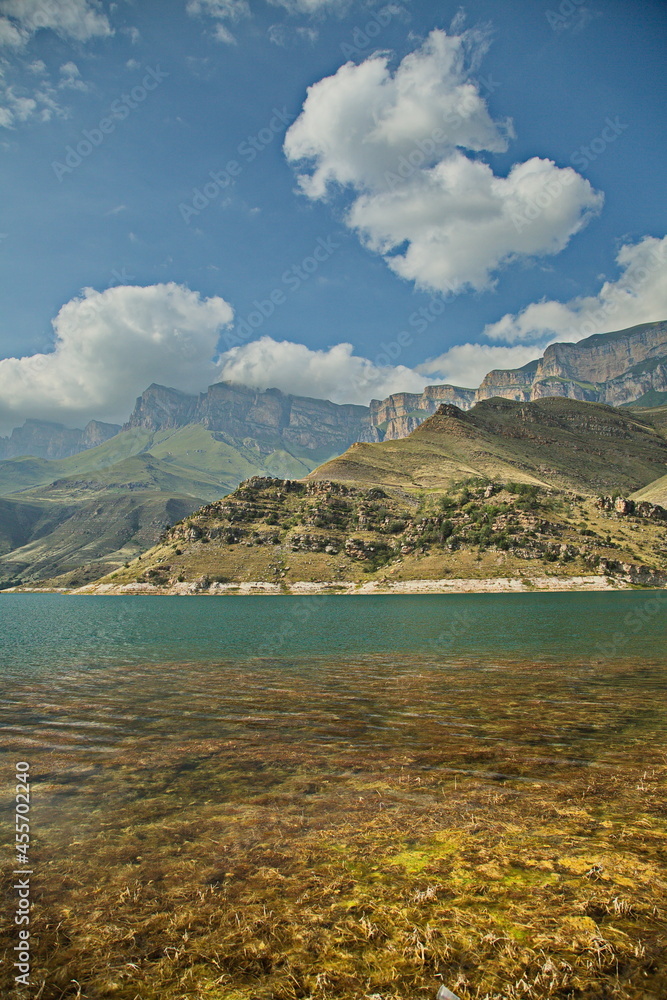 Mountain lake Gizhgit in Kabardino-Balkaria.