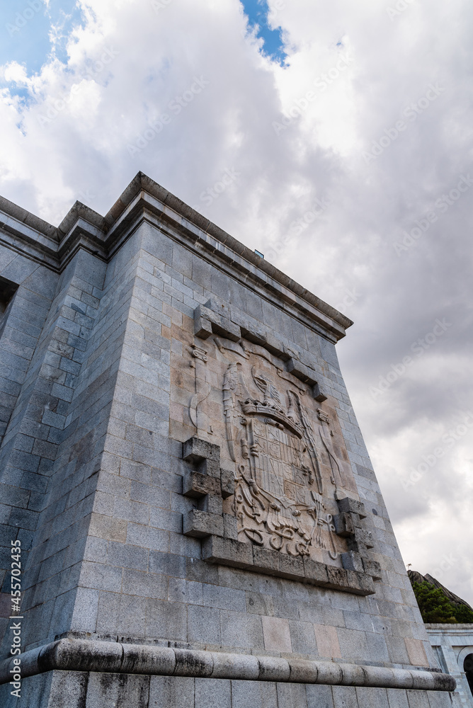 The Eagle of Saint John emblem in the Valle de Los Caidos or The Valley of the Fallen in San Lorenzo de El Escorial