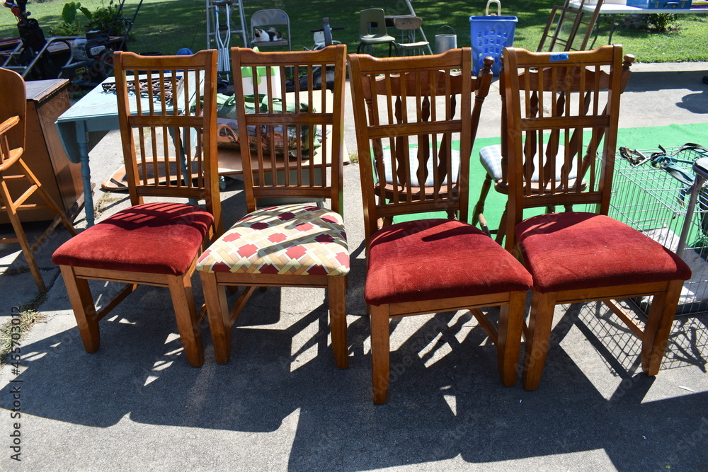 Chairs for Sale at a Yard Sale