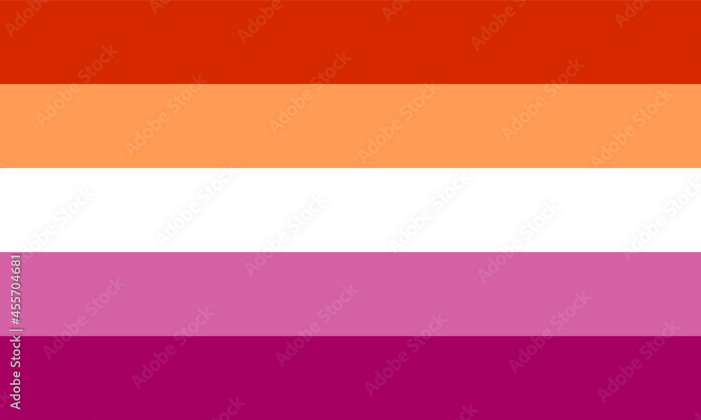 Vecteur Stock Lesbian Pride Flag Background Graphic Design Icon Sign
