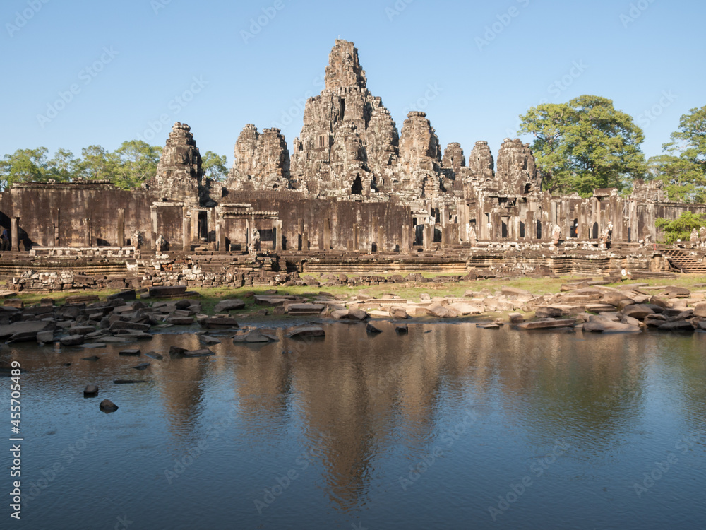 Bayon, Siem Reap, Cambodia - built by Jayavarman VII with 54 towers with 216 smiling faces Bayon, Siem Reap, Cambodia - built by Jayavarman VII with 54 towers with 216 smiling faces