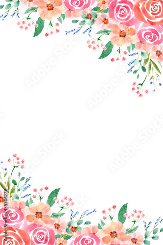 Watercolor flower frames of various formats © Ellivelli