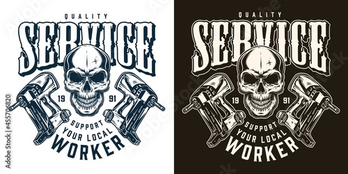 Blue collar worker vintage design