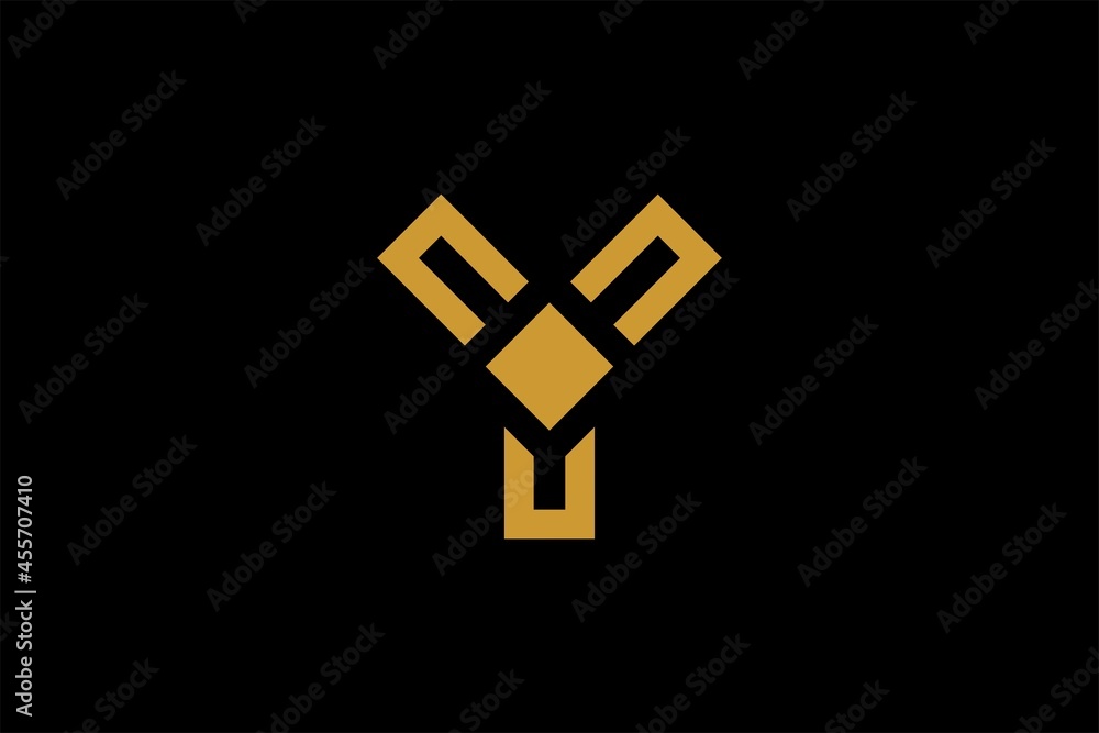 Fototapeta premium Letter Y logo design vector. Technology logo design.