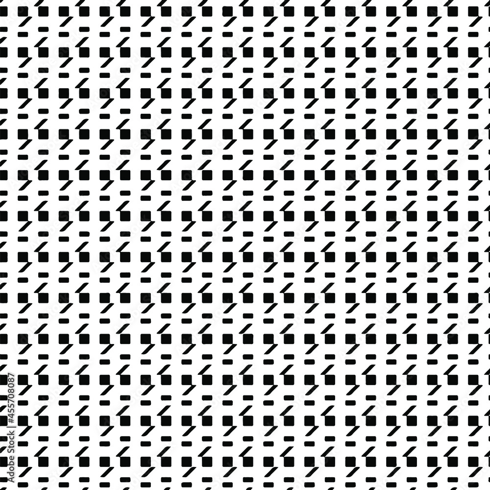 Seamless vector pattern in geometric ornamental style. Black and white pattern.