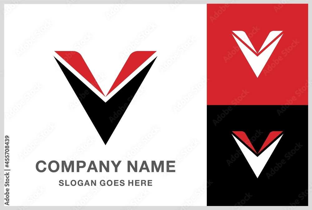 Monogram Letter V Business Company Vector Logo Design Monogram Letter V Business Company Vector Logo Design