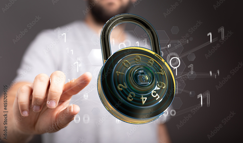 Security Shield concept, data protection. Shield with dots and lines connectio Security Shield concept, data protection. Shield with dots and lines connectio