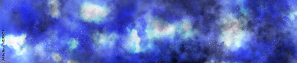 Naklejka premium Space background with realistic nebula and lots of shining stars. Infinite universe and starry night. Colorful cosmos with stardust and the Milky Way. Magical color galaxy.