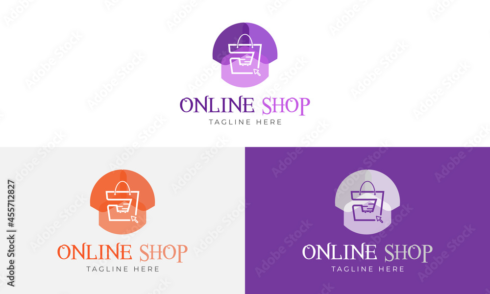 Naklejka premium Commercial Shopping Logo Design or branding 
