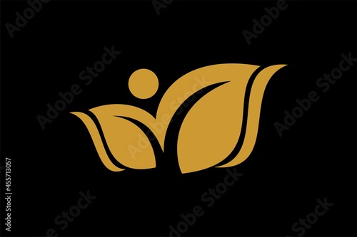 Organic supplement logo design vector. Natural health logo design.