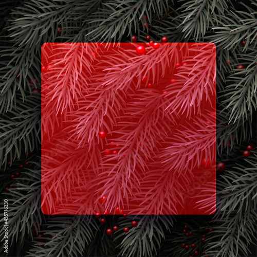 Red semi-transparent new year frame background.