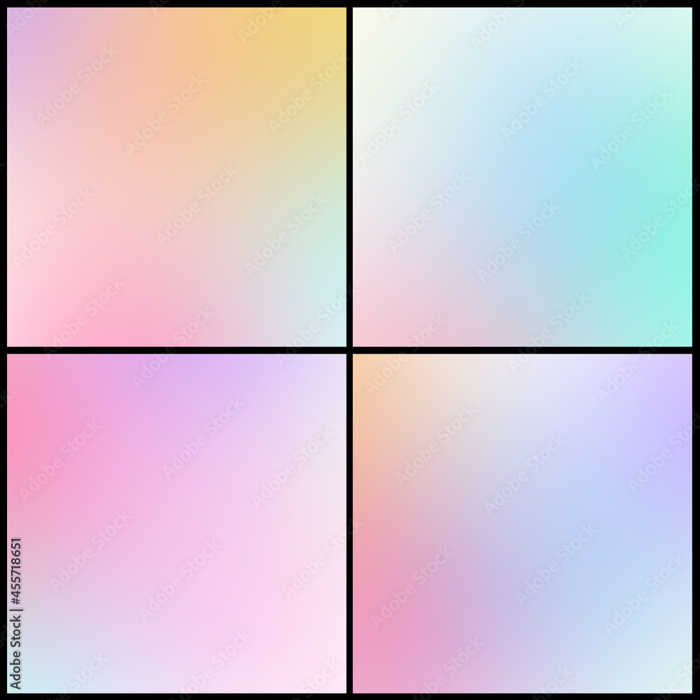 Naklejka premium Gradient square devided in four parts.