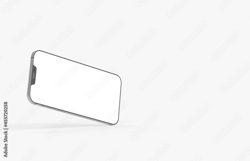 Realistic isometric black frameless smartphone mockup perspective 3d. Realistic isometric black frameless smartphone mockup perspective 3d.