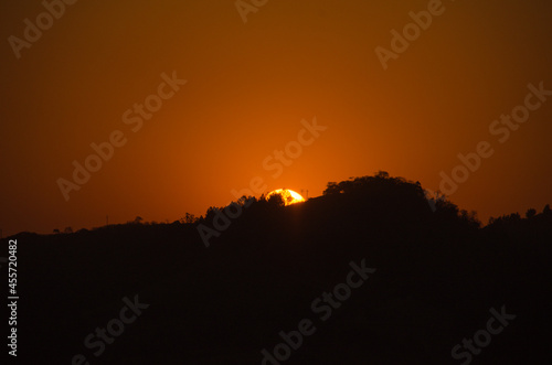 sunset in the mountains