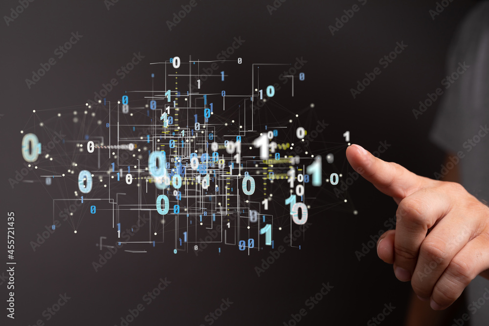 Futuristic wave, Futuristic data stream Futuristic wave, Futuristic data stream