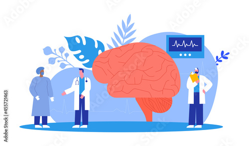 Doctor people team brain neurology study concept