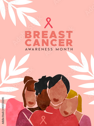 Breast Cancer awareness women friend together