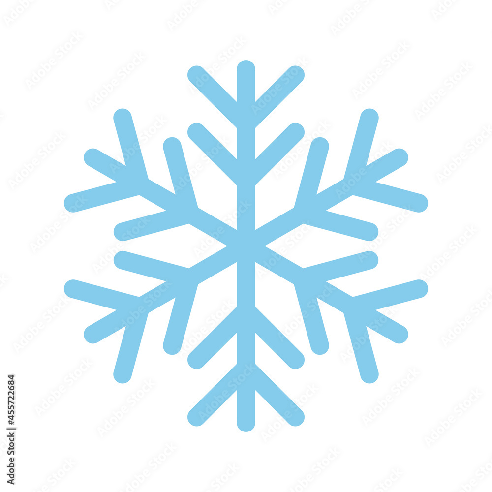 Snowflake icon isolated on white background Snowflake icon isolated on white background