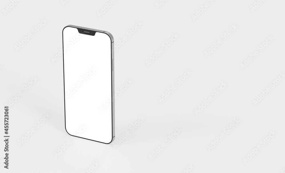 smartphone With Blank Screen in 3d smartphone With Blank Screen in 3d