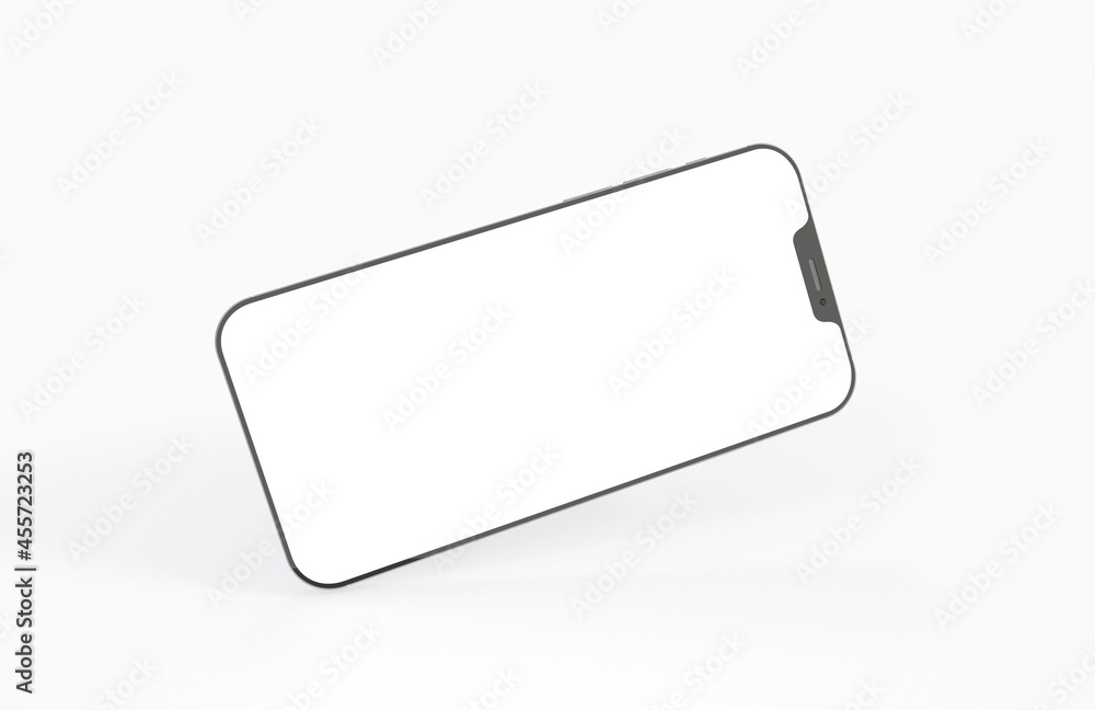 smartphone With Blank Screen in 3d smartphone With Blank Screen in 3d