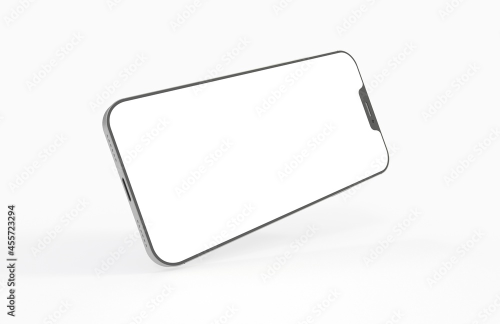 smartphone With Blank Screen in 3d smartphone With Blank Screen in 3d