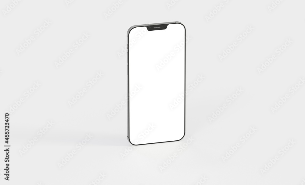 smartphone  With Blank Screen in 3d