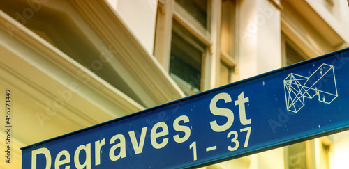 Degraves Street sign in Melbourne, Australia photo