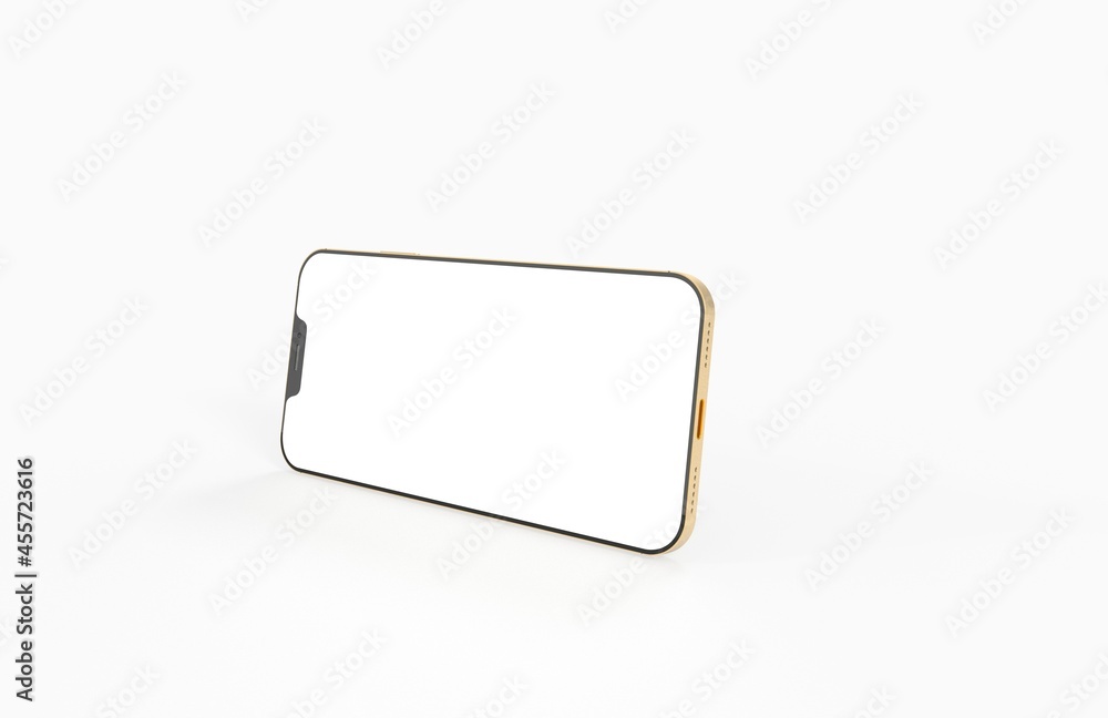 smartphone With Blank Screen in 3d smartphone With Blank Screen in 3d