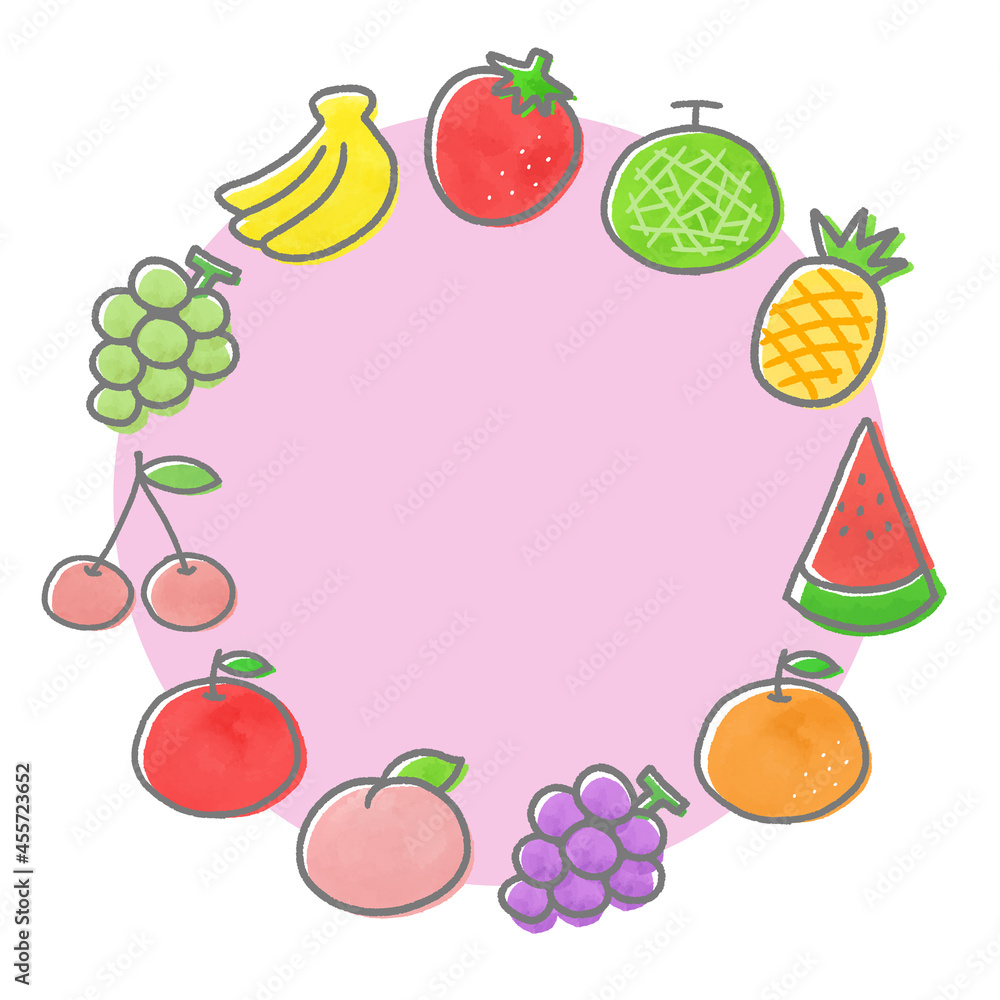 イラスト素材：水彩風フルーツのイラスト