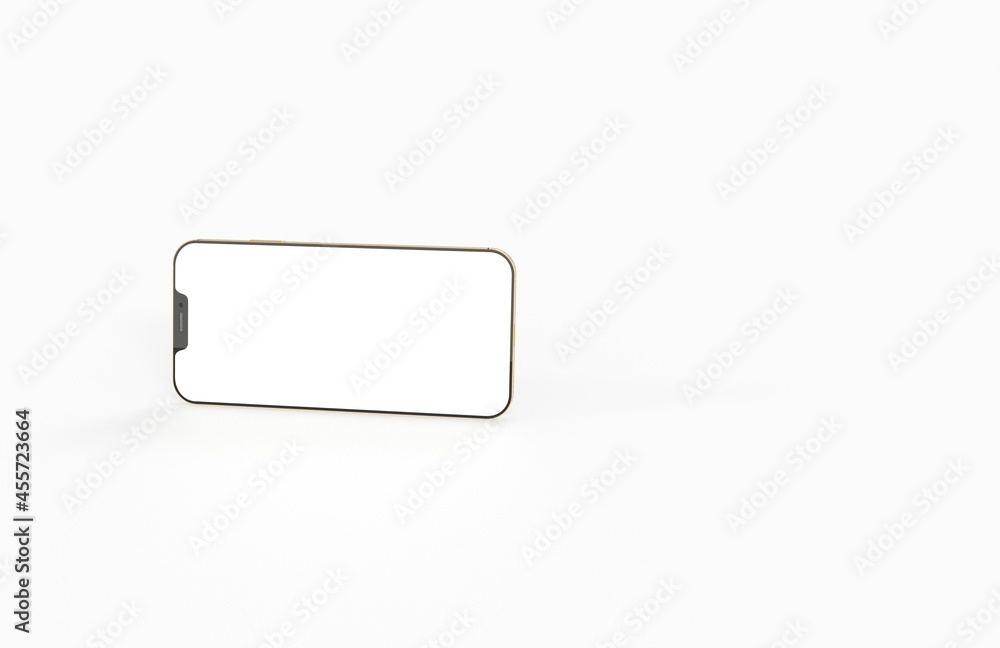 smartphone With Blank Screen in 3d smartphone With Blank Screen in 3d