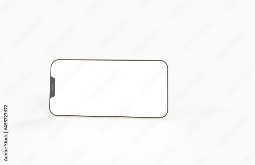 smartphone With Blank Screen in 3d smartphone With Blank Screen in 3d