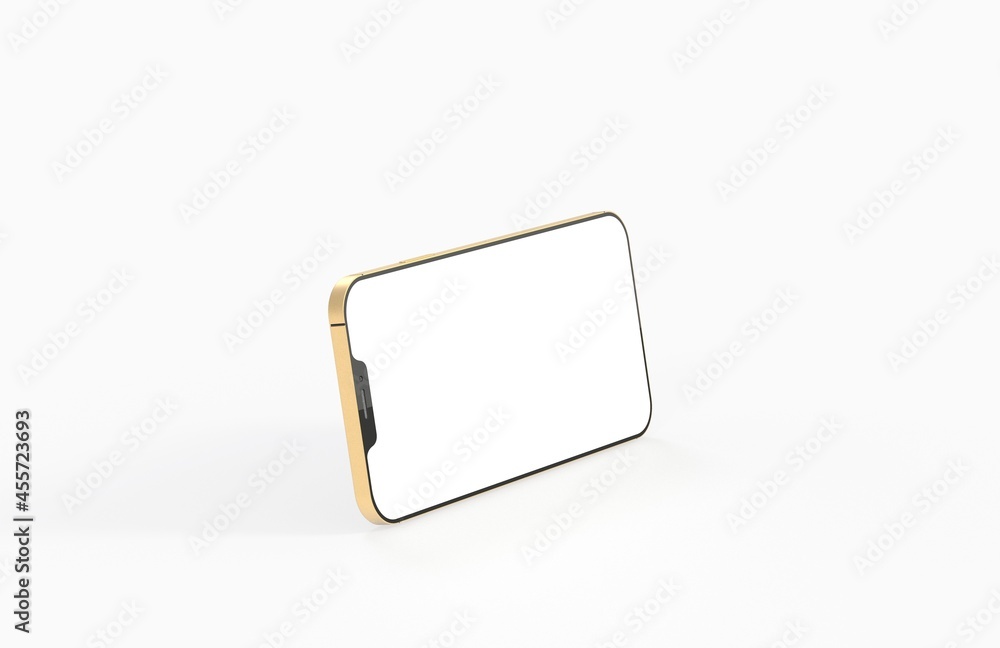 smartphone With Blank Screen in 3d smartphone With Blank Screen in 3d