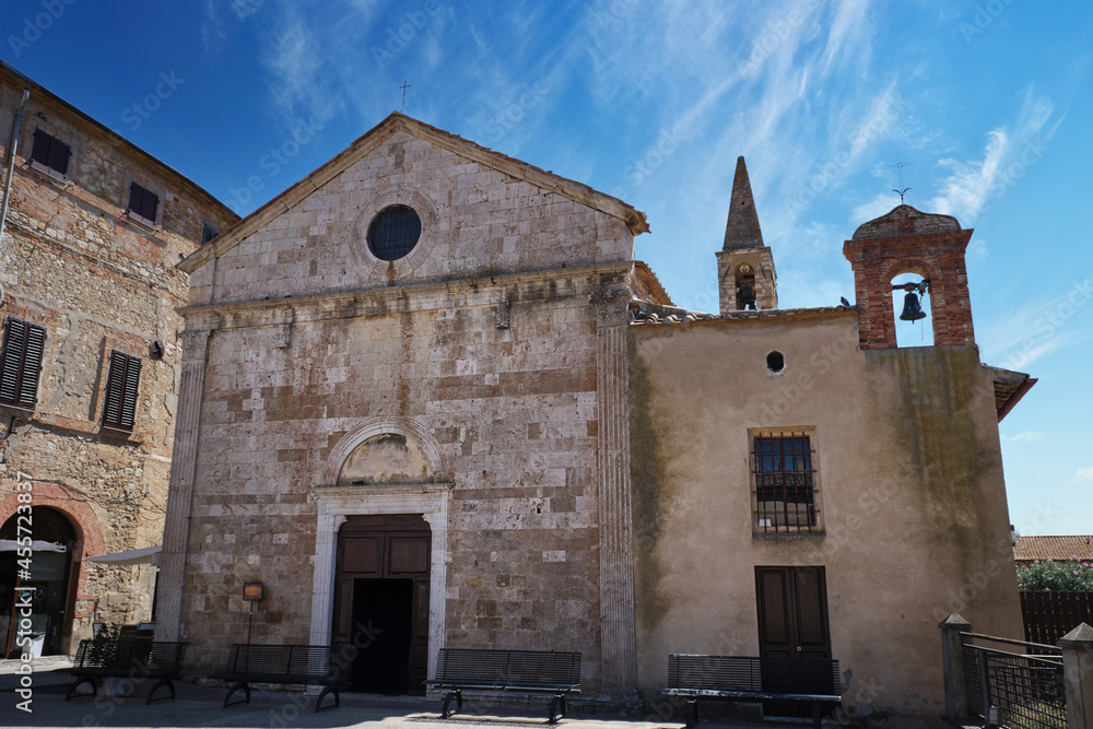 church of san giovanni battista in the village of Magliano in Tuscany