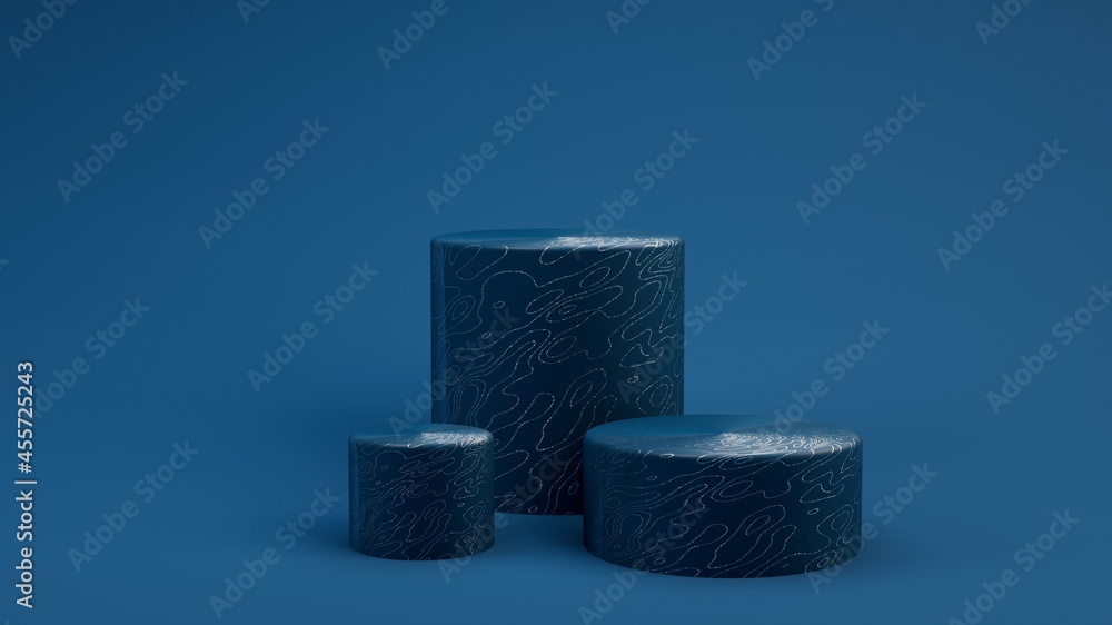Dunkelblaue abstrakte Bühne Dunkelblaue abstrakte Bühne