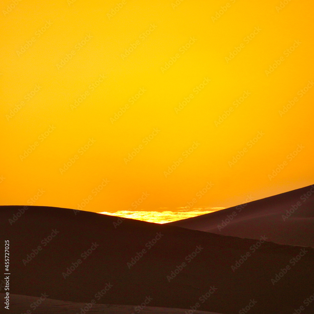 sunset in desert