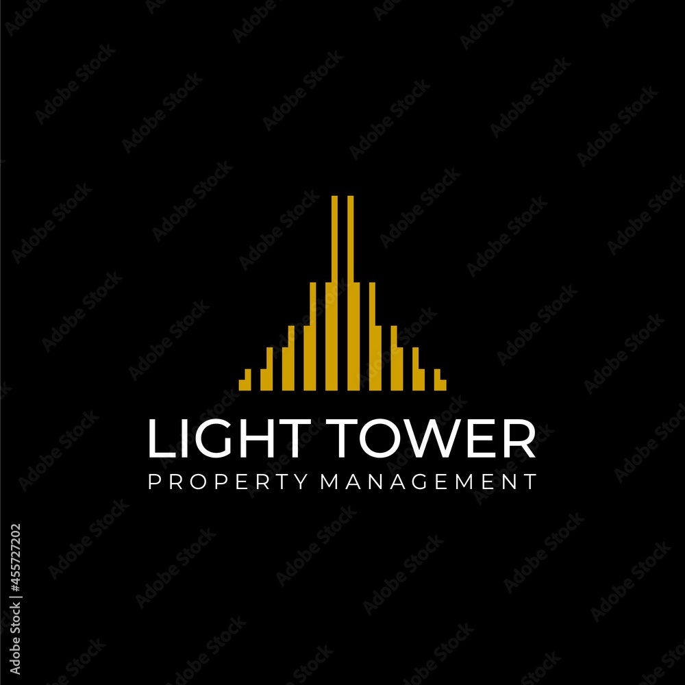 Geometric and luxurious logo about tall buildings.
EPS 10, Vector.