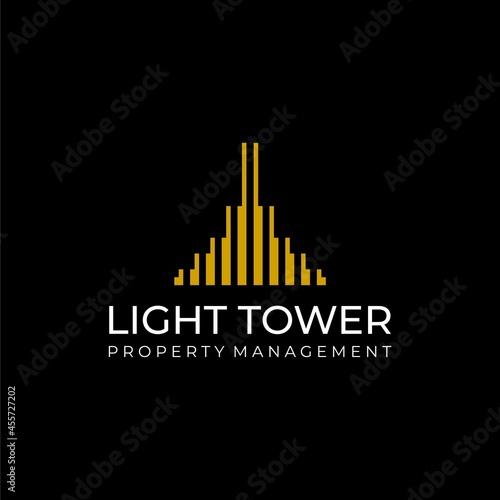 Geometric and luxurious logo about tall buildings. EPS 10  Vector.