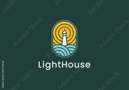 Light House Logo vector illustration design
