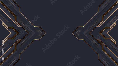 
gold and dark blue premium background with luxury golden geometric background. Rich background for poster, banner, flyer, social media template