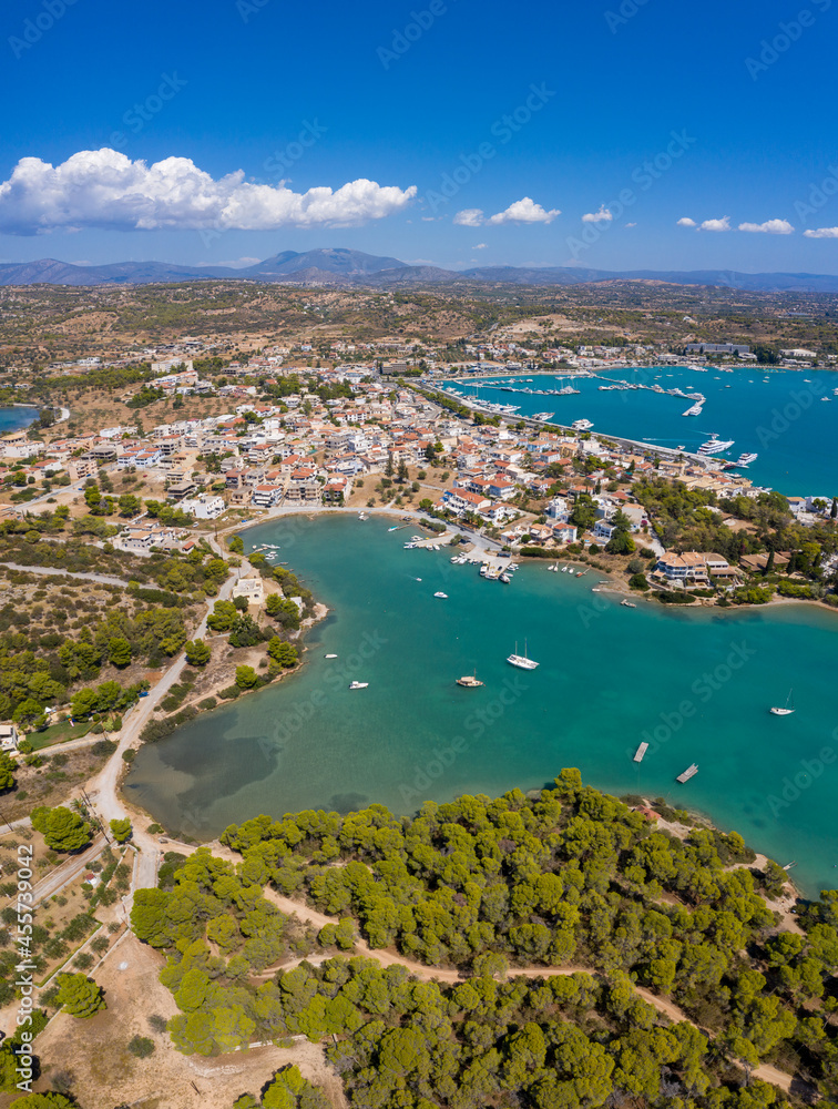 Fototapeta premium View of the picturesque coastal town of Porto Heli, Peloponnese, Greece.