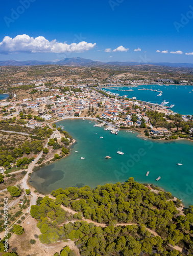 View of the picturesque coastal town of Porto Heli, Peloponnese, Greece. photo