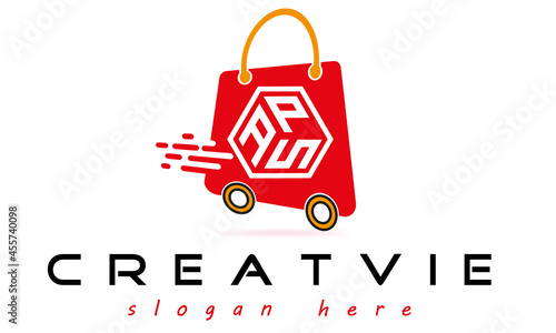 e-Commerce monogram APS letter  logo  design vector, business logo, icon shape logo, stylish logo template