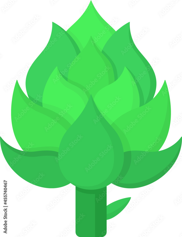 Artichoke Plant Flat Illustration for Autumn Theme Artichoke Plant Flat Illustration for Autumn Theme