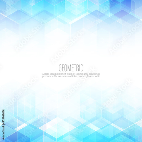 Abstract science Background. Hexagon geometric design. Vector