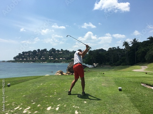 golfer on golf course