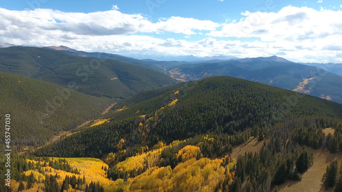Colorado hills colorful forest panorama