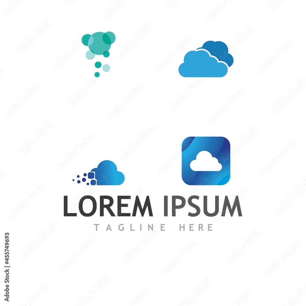 Cloud template vector Cloud template vector